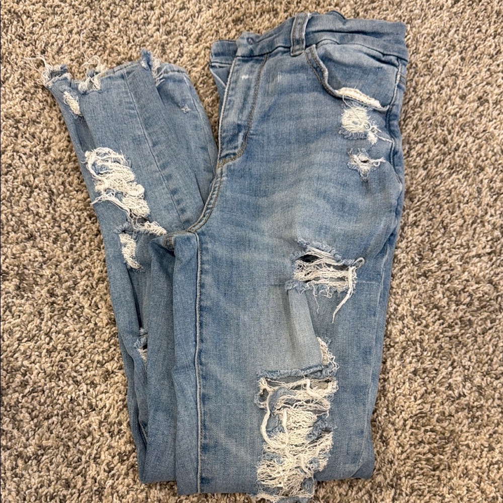 Distressed Blue Women's Jeans
